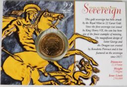 A year 2000 full gold sovereign