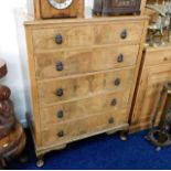 A decorative utility chest of drawers 44.5in high