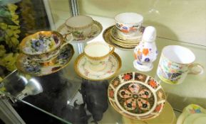 A 19thC. coffee cup, a Dresden cup & saucer, a 20t