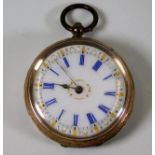 A 9ct gold cased pocket watch a/f 33.7g