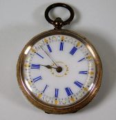 A 9ct gold cased pocket watch a/f 33.7g