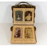 An antique free standing photo album with approx.