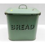 A vinatge enamelled bread bin