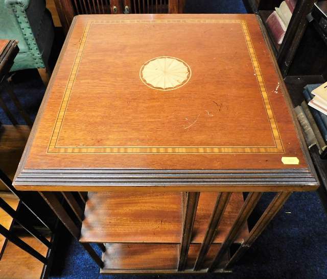 A 20thC. reproduction regency style revolving book