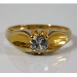 A 9ct gold ring set with paste stone 4.85g size Y/