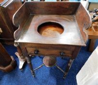 A Victorian gentleman's mahogany washstand with dr