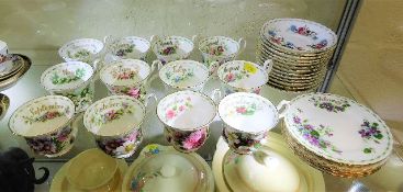 Thirty one pieces of Royal Albert floral Months of