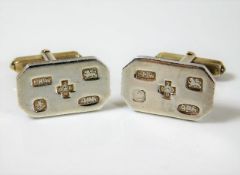 A pair of silver millennium hallmarked cufflinks 1