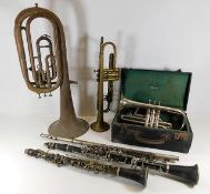 A quantity of mixed wind instruments all a/f