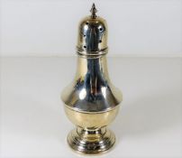 A silver sugar sifter 200g 7.5in tall, minor dents