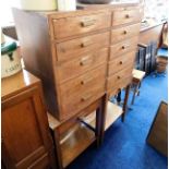 A utility chest set with ten drawers 38in wide x 1