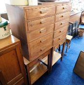 A utility chest set with ten drawers 38in wide x 1