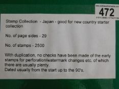 A stamp album relating to Japan approx. 2500 stamp