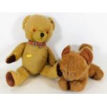 A vintage Pedigree teddy bear & one other