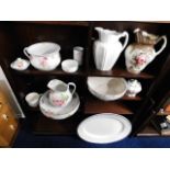 A wash basin with matching accessories & other pot