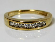 An 18ct gold half eternity ring set with approx. 0