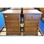 A pair of modern bedside drawers 28.75in high