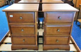 A pair of modern bedside drawers 28.75in high