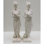 Two composite neo-classical style figures 19in hig