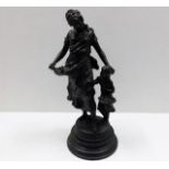 A bronze style composite figure of woman & child 2