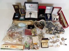 A large quantity of mixed costume jewellery