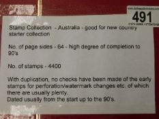 A stamp album relating to Australia approx. 4400 s