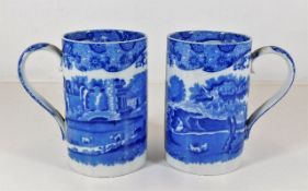 A pair of 1930's Spode Italian pattern cups 4.75in