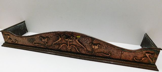 A copper art nouveau fender