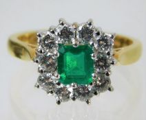 An 18ct gold ring set with approx. 0.7ct diamond &