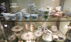 A quantity of mixed porcelain tea wares & related