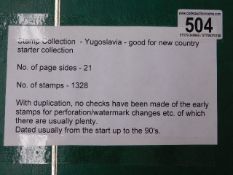 A stamp album relating to Yugoslavia approx. 670 s