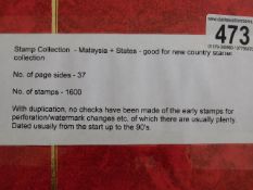 A stamp album relating to Malaysia & States approx