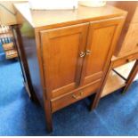 A mahogany entertainment cabinet with cupboard & d