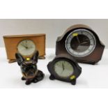 A novelty dog clock with revolving eyes for time a
