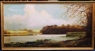 A oil on canvas landscape by "Jason" (believed to