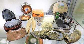 A quantity of mixed sundries including silver self