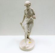 A marble composite neo-classical style figure of w