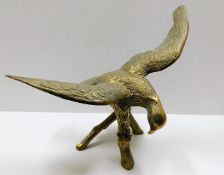 A large brass eagle, wingspan 25.5in