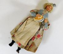 A vintage Cornish doll with pasty