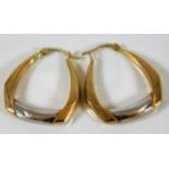 A pair of 9ct gold earrings 1.8g