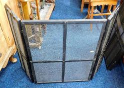 A heavy gauge folding fire screen 39.5in wide x 26