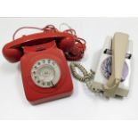 Two vintage telephones