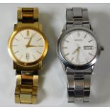 Two gents Seiko quartz wristwatches