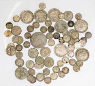 A quantity of mixed white pre-1947 metal coinage 2