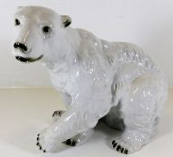 A Royal Dux porcelain polar bear 398/1 10.25in hig