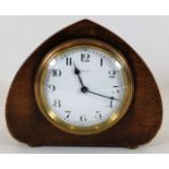 A French oak cased mantle clock
