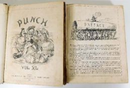 Book: Two volumes of Punch 1848 & 1861 a/f