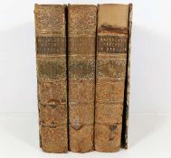 Book: Three leather & wood bound volumes I, II, II