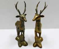 A matched pair of deer 13.75in high