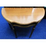 A hall half table with serpentine front & drawer 3